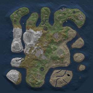 Thumbnail Rust Map: Procedural Map, Size: 3500, Seed: 314403242, 13 Monuments