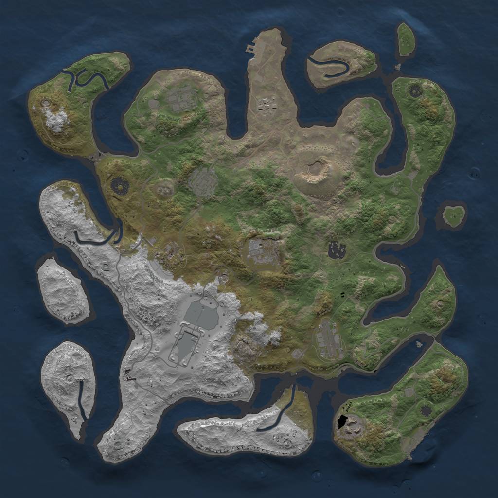 Rust Map: Procedural Map, Size: 4000, Seed: 315465, 15 Monuments