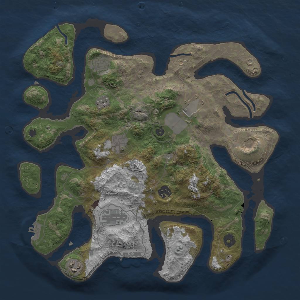 Rust Map: Procedural Map, Size: 3600, Seed: 89112, 13 Monuments