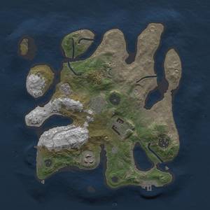 Thumbnail Rust Map: Procedural Map, Size: 2800, Seed: 465121, 11 Monuments