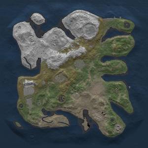 Thumbnail Rust Map: Procedural Map, Size: 3500, Seed: 197574941, 13 Monuments