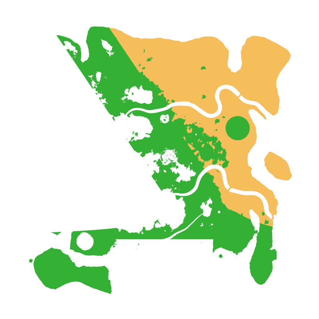 Biome Rust Map: Procedural Map, Size: 3500, Seed: 1318