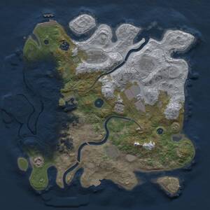 Thumbnail Rust Map: Procedural Map, Size: 3500, Seed: 62263165, 14 Monuments