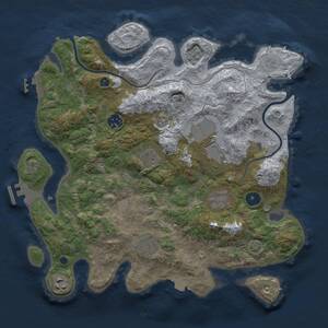 Thumbnail Rust Map: Procedural Map, Size: 3500, Seed: 62263165, 13 Monuments