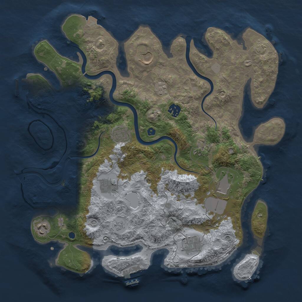 Rust Map: Procedural Map, Size: 3700, Seed: 2021050822, 15 Monuments