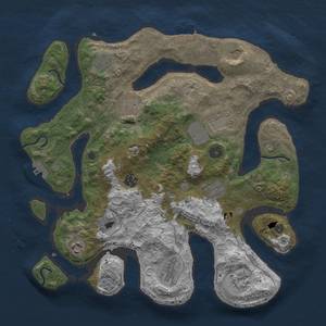 Thumbnail Rust Map: Procedural Map, Size: 3750, Seed: 29764255, 16 Monuments