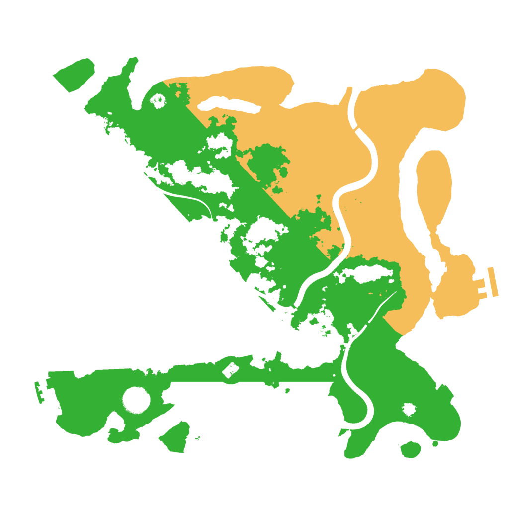 Biome Rust Map: Procedural Map, Size: 3500, Seed: 852021