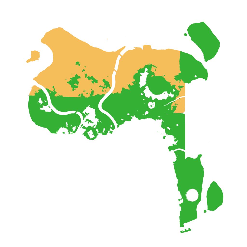 Biome Rust Map: Procedural Map, Size: 3500, Seed: 242459
