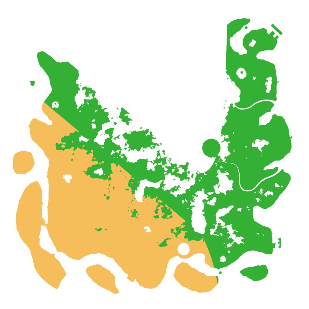 Biome Rust Map: Procedural Map, Size: 4500, Seed: 291135775