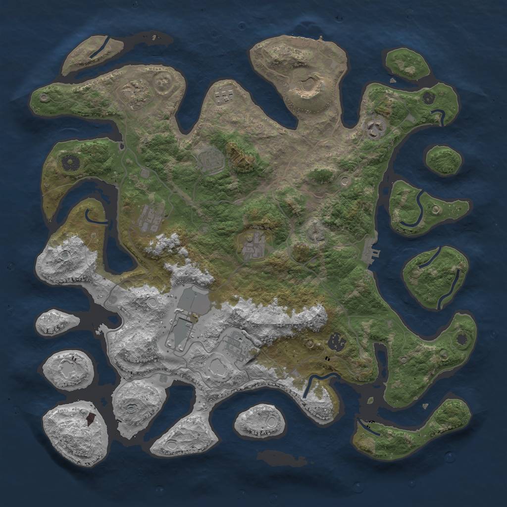 Rust Map: Procedural Map, Size: 4250, Seed: 4250, 15 Monuments