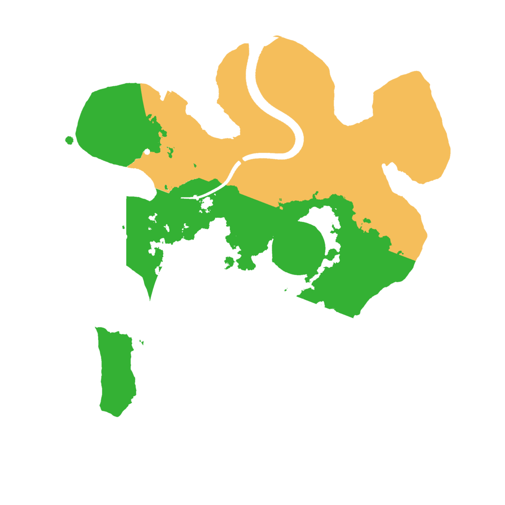 Biome Rust Map: Procedural Map, Size: 2500, Seed: 1443