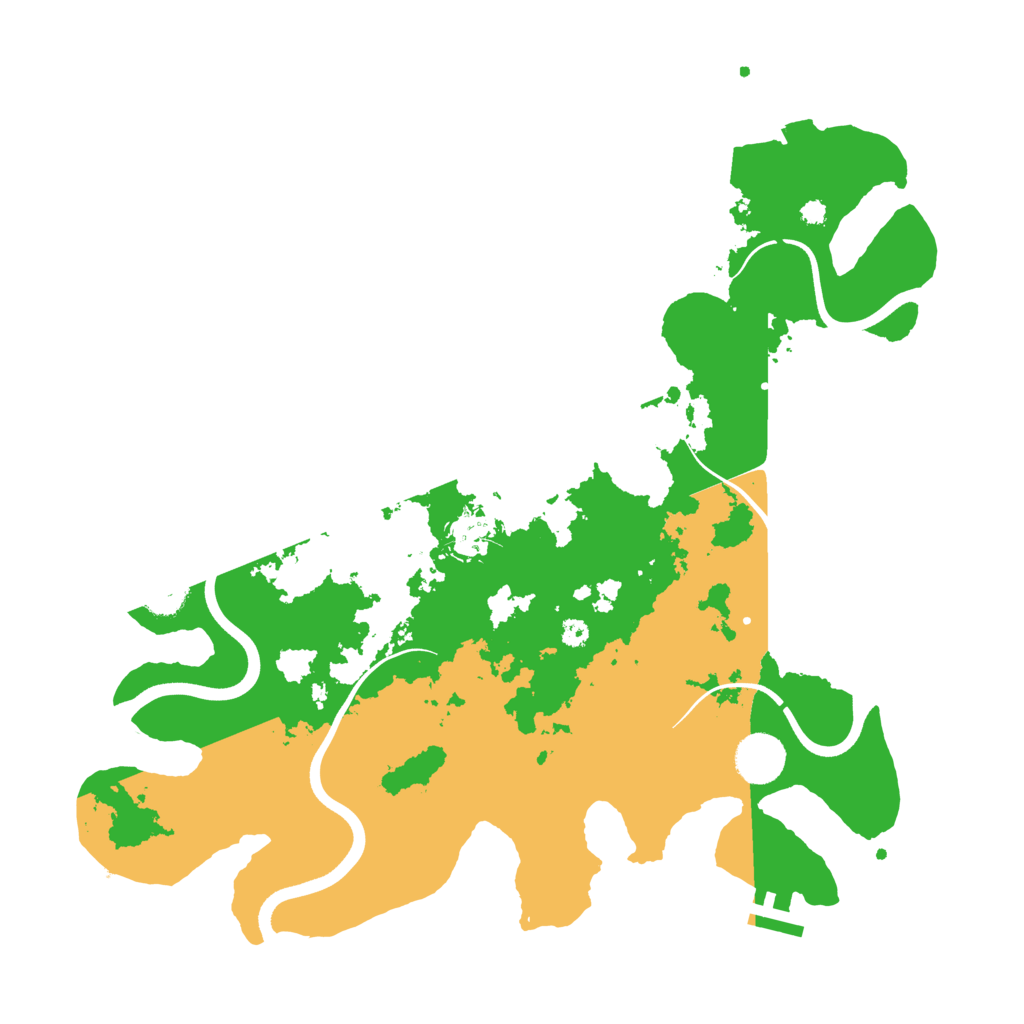 Biome Rust Map: Procedural Map, Size: 3700, Seed: 63560263
