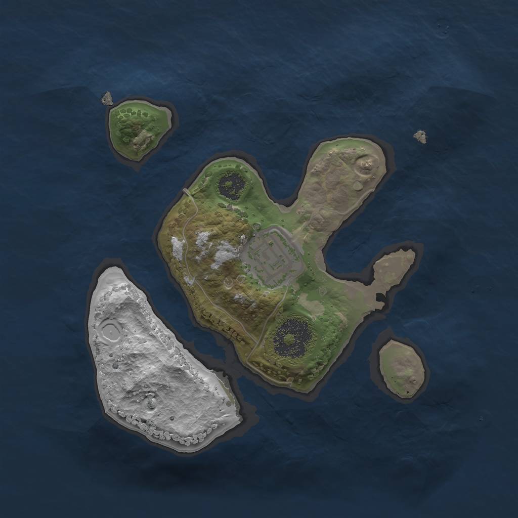 Rust Map: Procedural Map, Size: 2000, Seed: 890714678, 3 Monuments