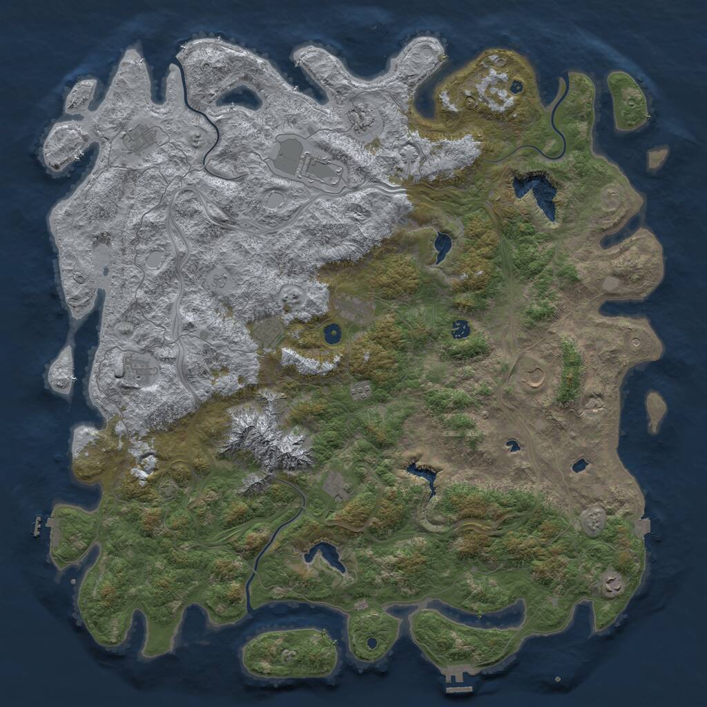Rust Map: Procedural Map, Size: 5500, Seed: 1527696798, 17 Monuments