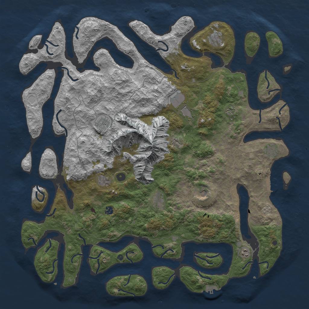 Rust Map: Procedural Map, Size: 5500, Seed: 1527696798, 16 Monuments