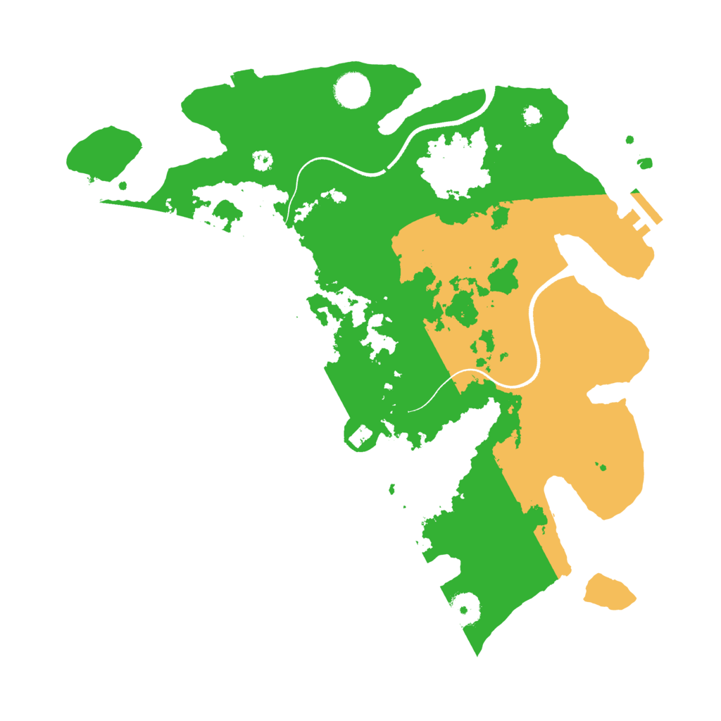 Biome Rust Map: Procedural Map, Size: 3500, Seed: 54555