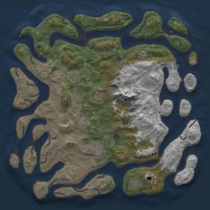 Thumbnail Rust Map: Procedural Map, Size: 5000, Seed: 2033727520, 16 Monuments