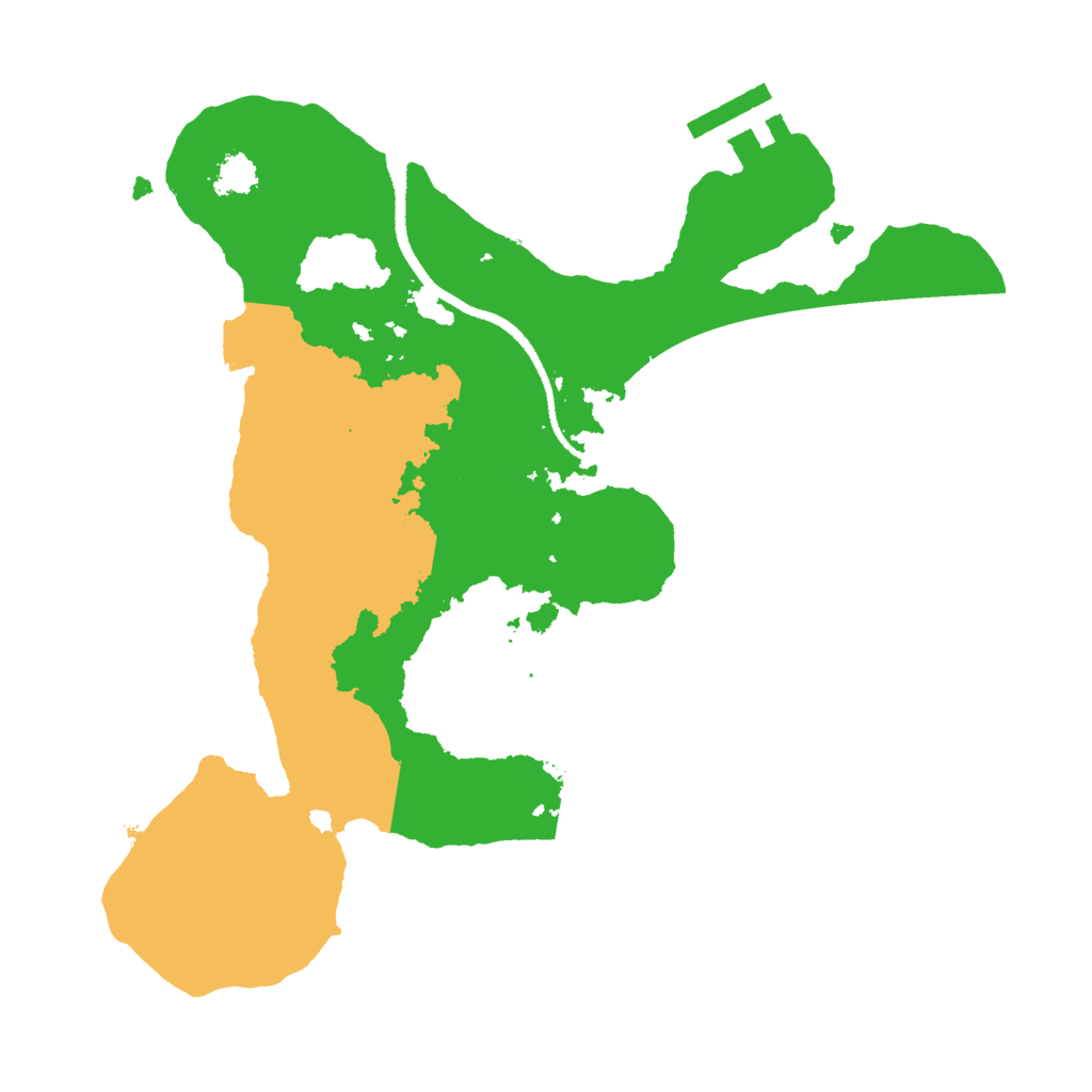 Biome Rust Map: Procedural Map, Size: 2500, Seed: 129065282