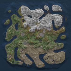 Thumbnail Rust Map: Procedural Map, Size: 4000, Seed: 21867, 14 Monuments