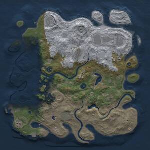 Thumbnail Rust Map: Procedural Map, Size: 4000, Seed: 21867, 15 Monuments