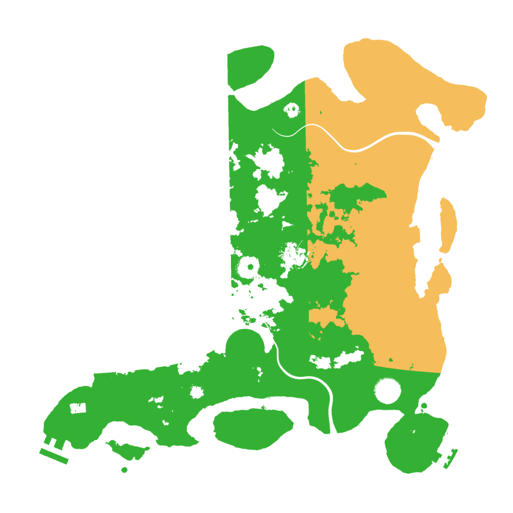 Biome Rust Map: Procedural Map, Size: 3500, Seed: 254586