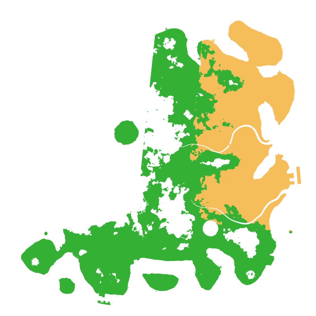 Biome Rust Map: Procedural Map, Size: 3700, Seed: 911212