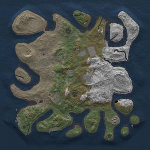 Thumbnail Rust Map: Procedural Map, Size: 4000, Seed: 498402638, 16 Monuments