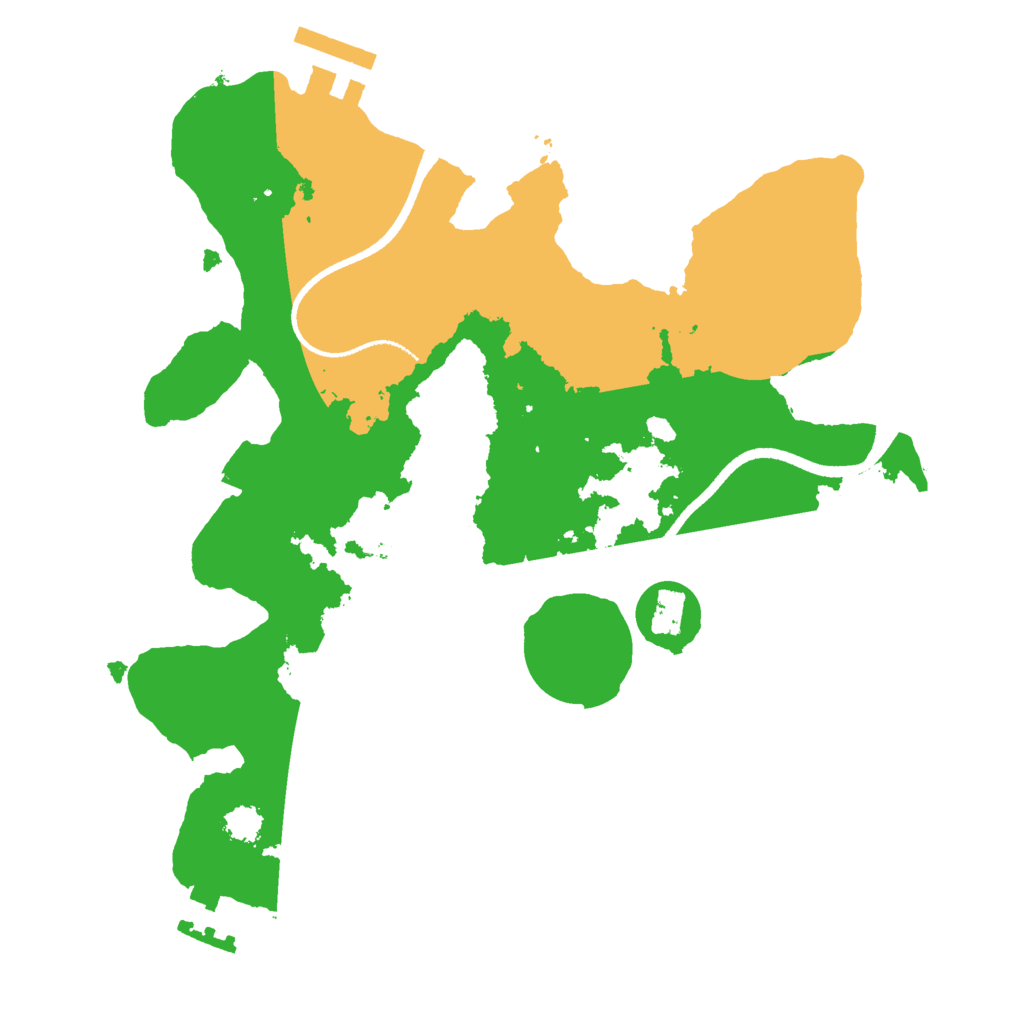 Biome Rust Map: Procedural Map, Size: 2500, Seed: 110315