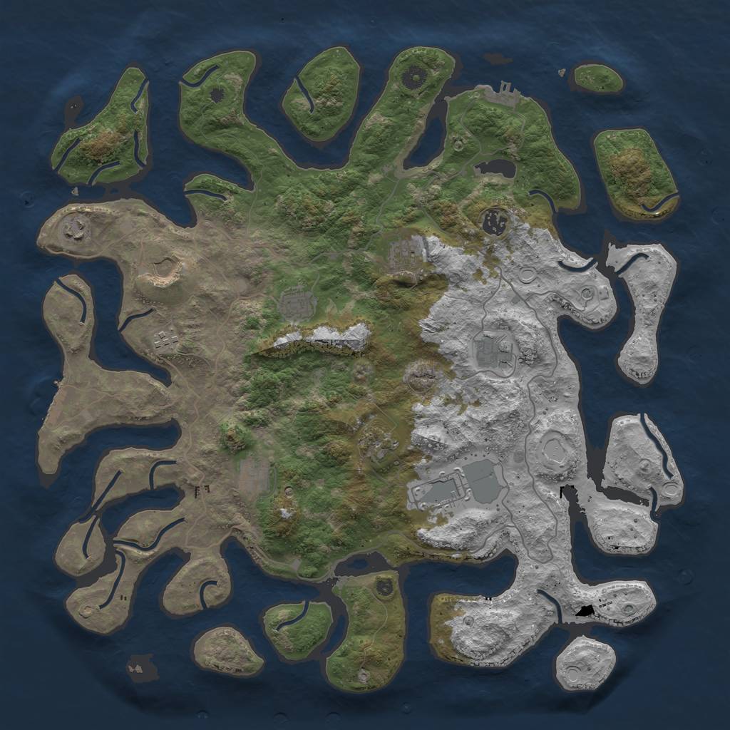 Rust Map: Procedural Map, Size: 4500, Seed: 804306886, 15 Monuments