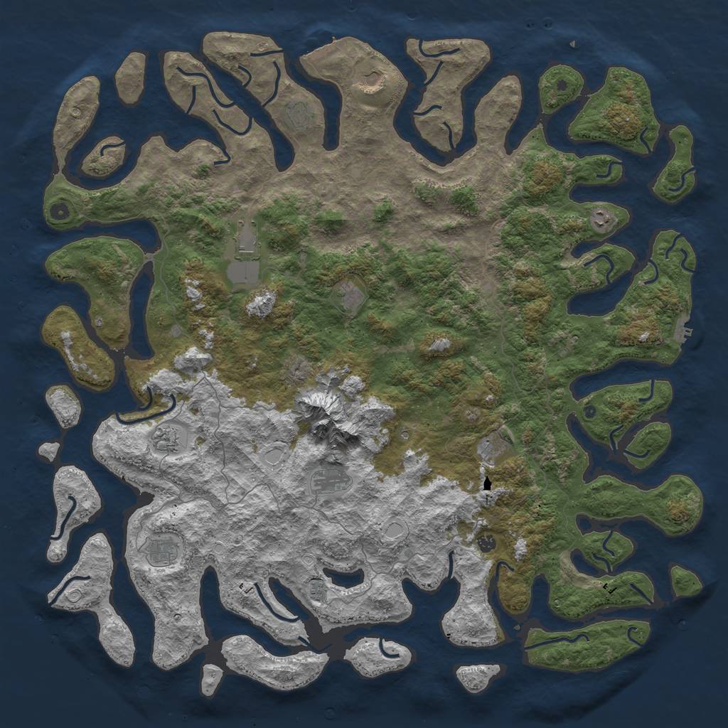 Rust Map: Procedural Map, Size: 6000, Seed: 5475133, 16 Monuments