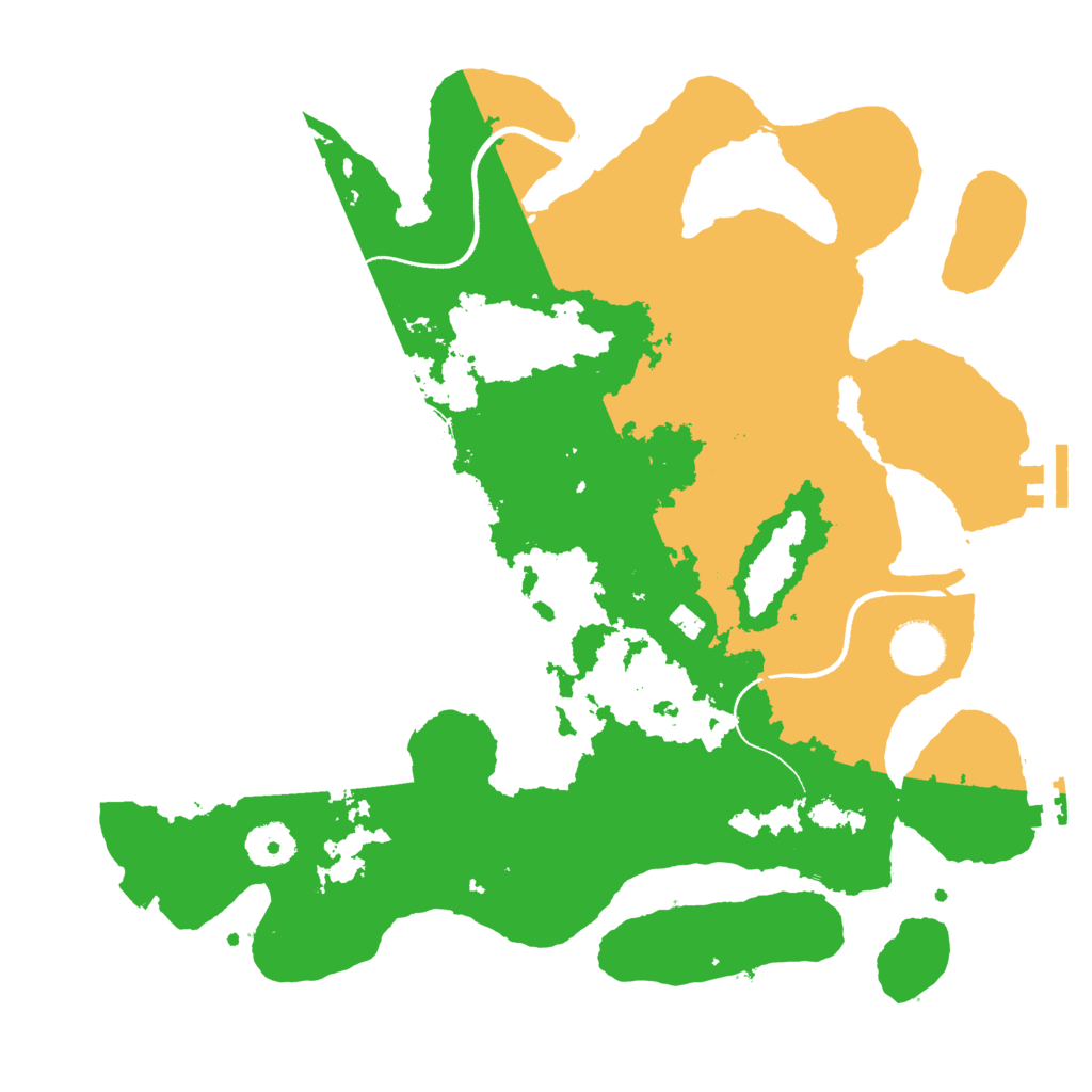 Biome Rust Map: Procedural Map, Size: 3500, Seed: 736521