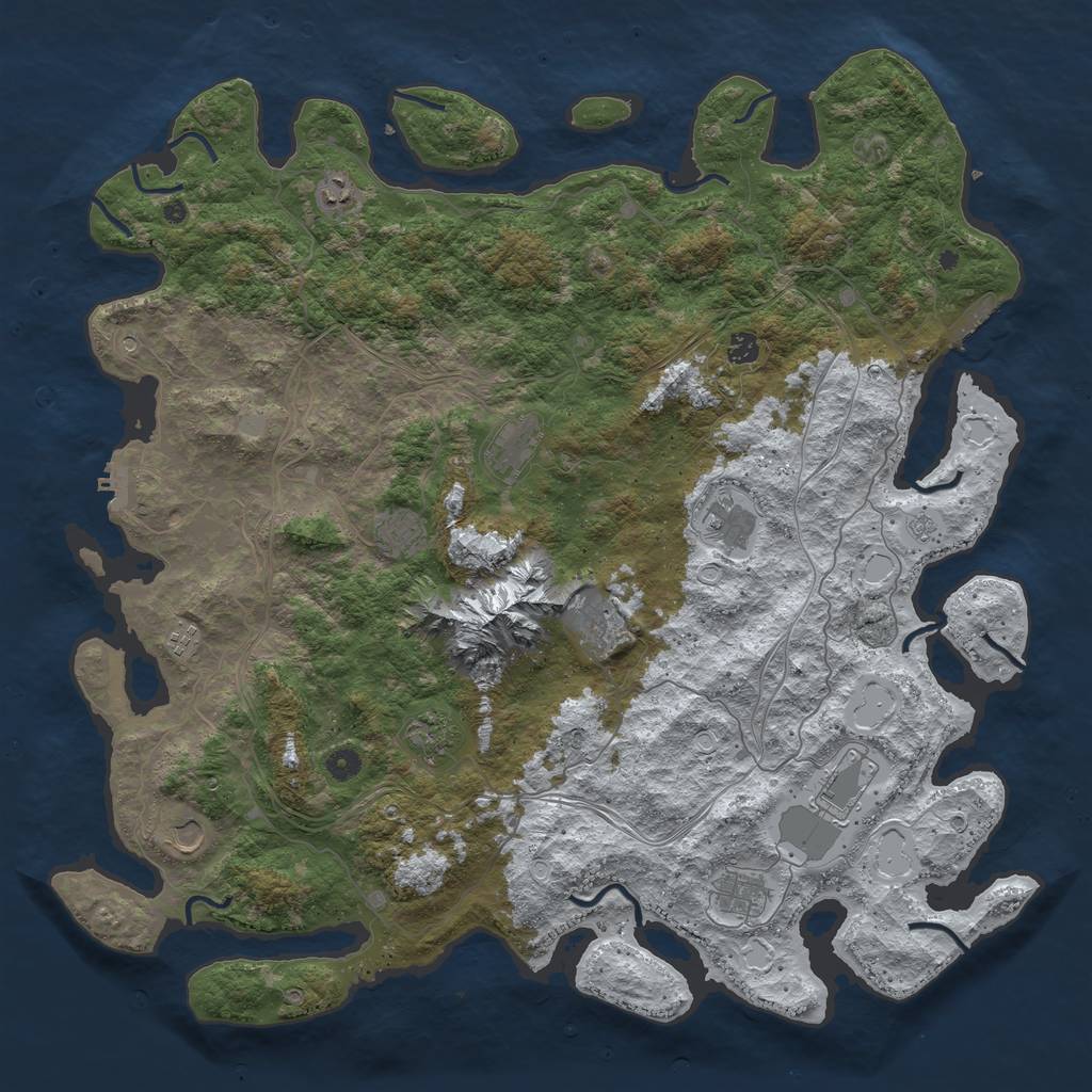 Rust Map: Procedural Map, Size: 5000, Seed: 19, 20 Monuments