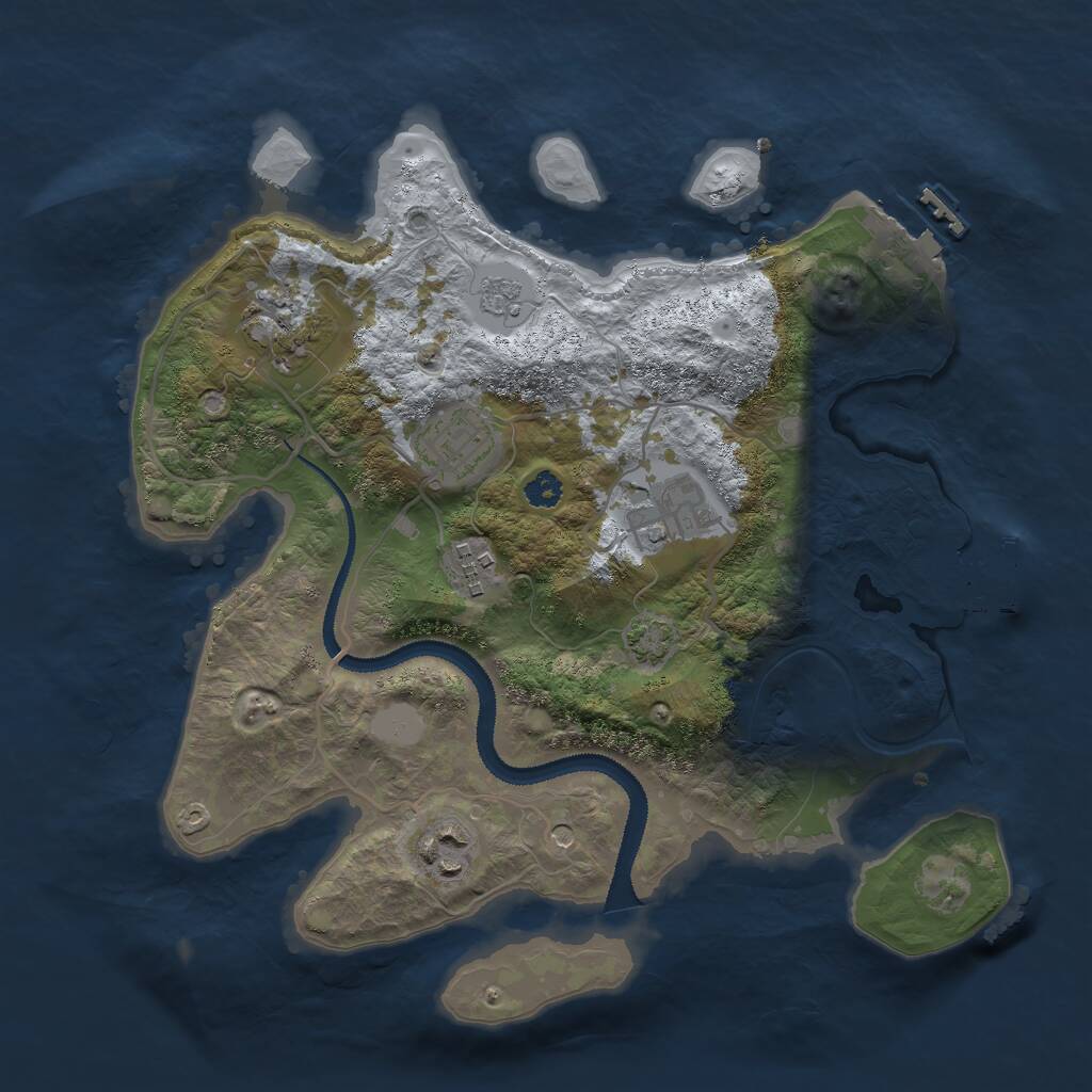 Rust Map: Procedural Map, Size: 3000, Seed: 143, 11 Monuments