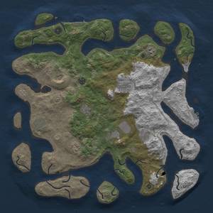 Thumbnail Rust Map: Procedural Map, Size: 4500, Seed: 1074253095, 15 Monuments