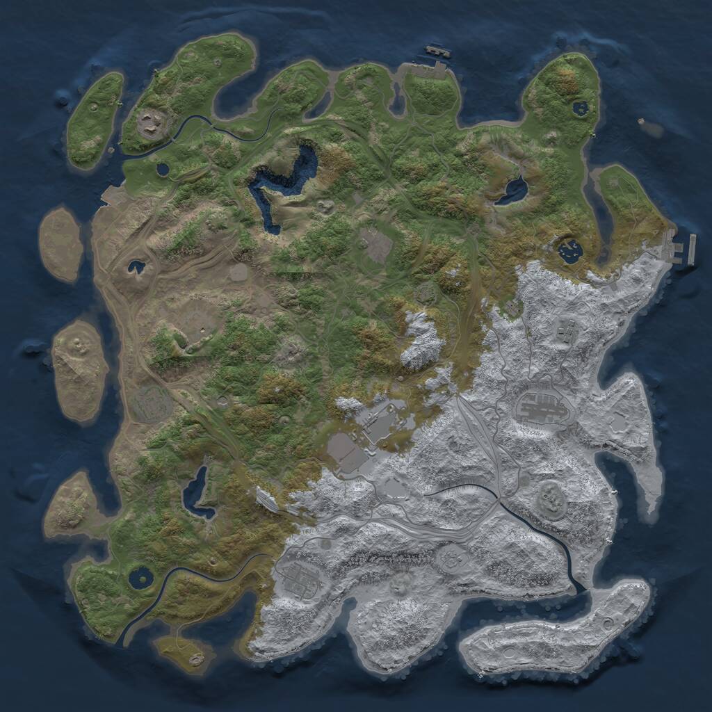 Rust Map: Procedural Map, Size: 4600, Seed: 1137, 15 Monuments