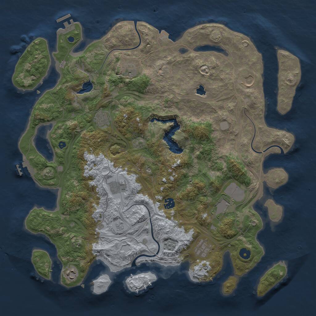 Rust Map: Procedural Map, Size: 4250, Seed: 996699, 15 Monuments