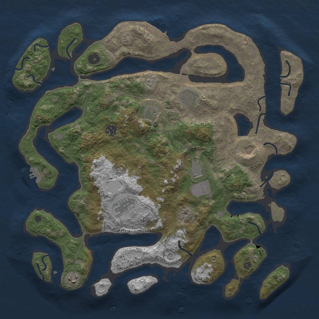 Rust Map: Procedural Map, Size: 4250, Seed: 996699, 13 Monuments