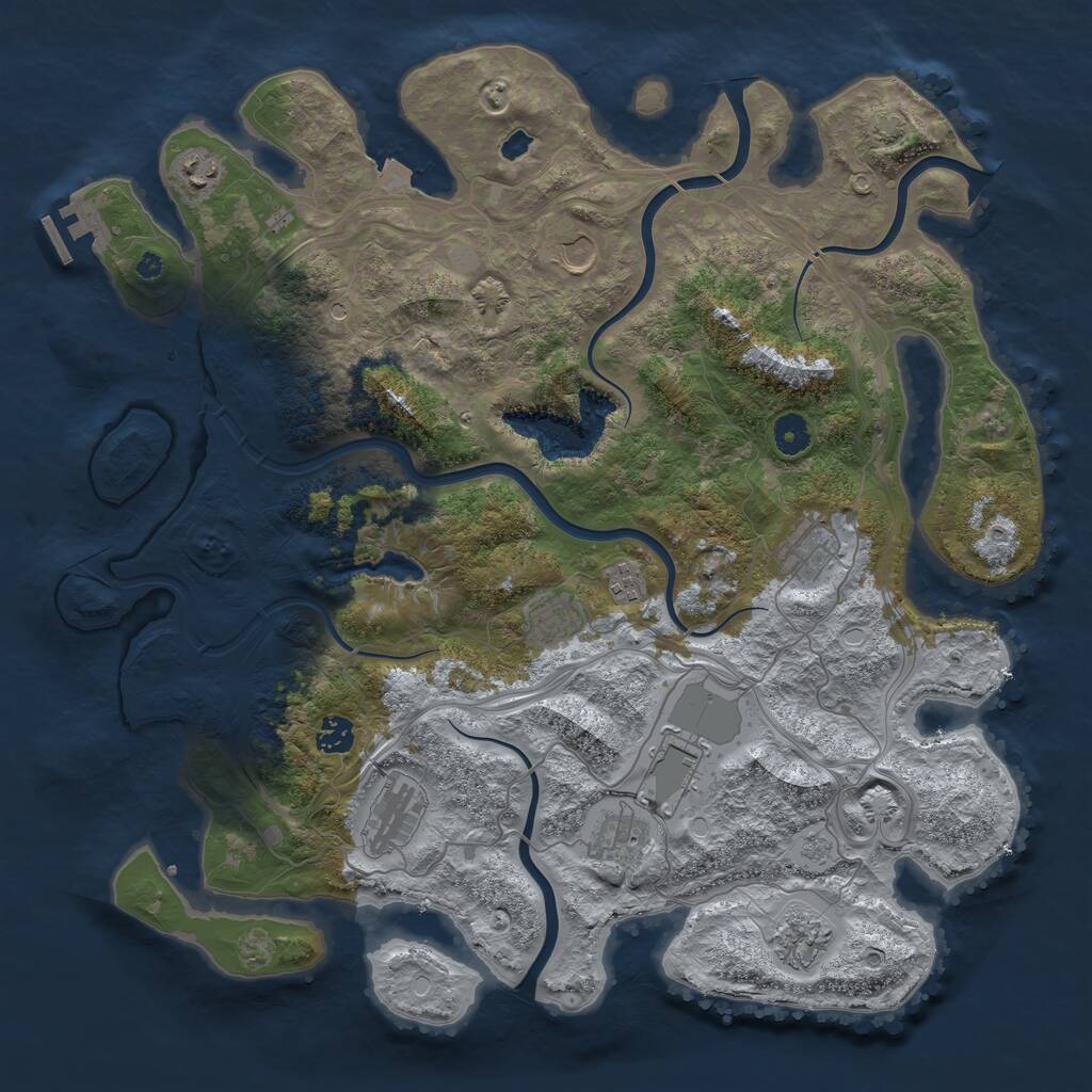 Rust Map: Procedural Map, Size: 4250, Seed: 3344, 15 Monuments