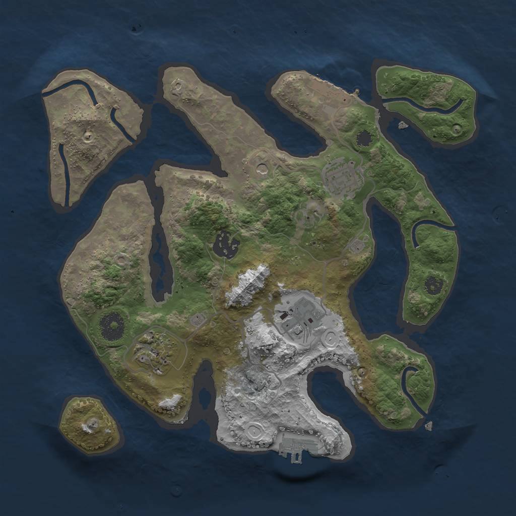 Rust Map: Procedural Map, Size: 2900, Seed: 56, 9 Monuments