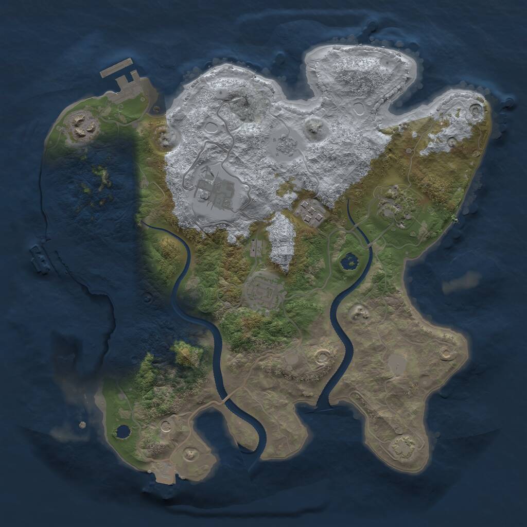 Rust Map: Procedural Map, Size: 3100, Seed: 234339590, 11 Monuments