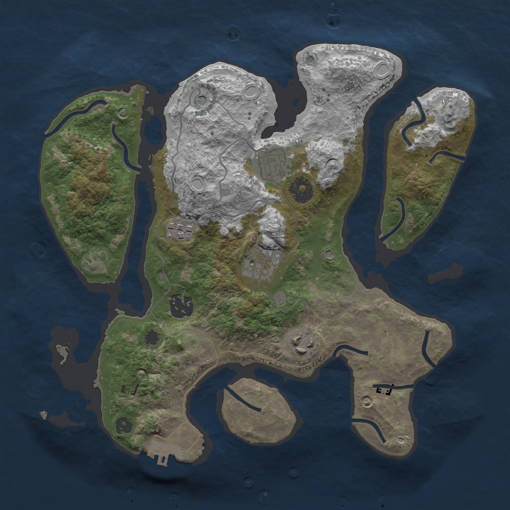 Rust Map: Procedural Map, Size: 3100, Seed: 234339590, 9 Monuments