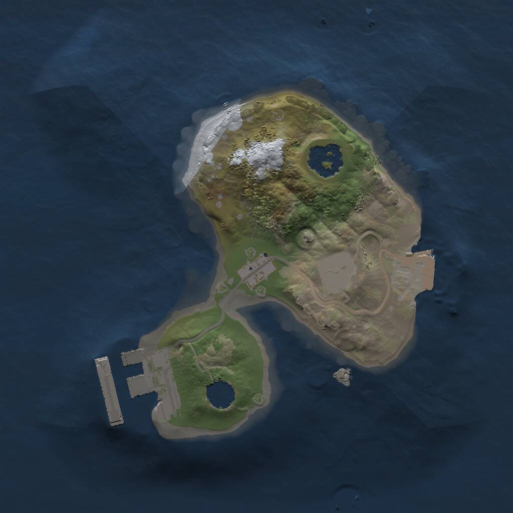 Rust Map: Procedural Map, Size: 1500, Seed: 7577842, 2 Monuments