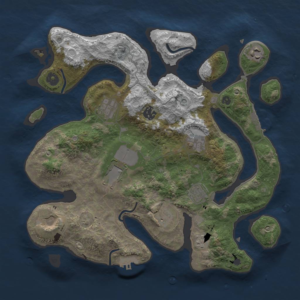 Rust Map: Procedural Map, Size: 3500, Seed: 31515478, 20 Monuments