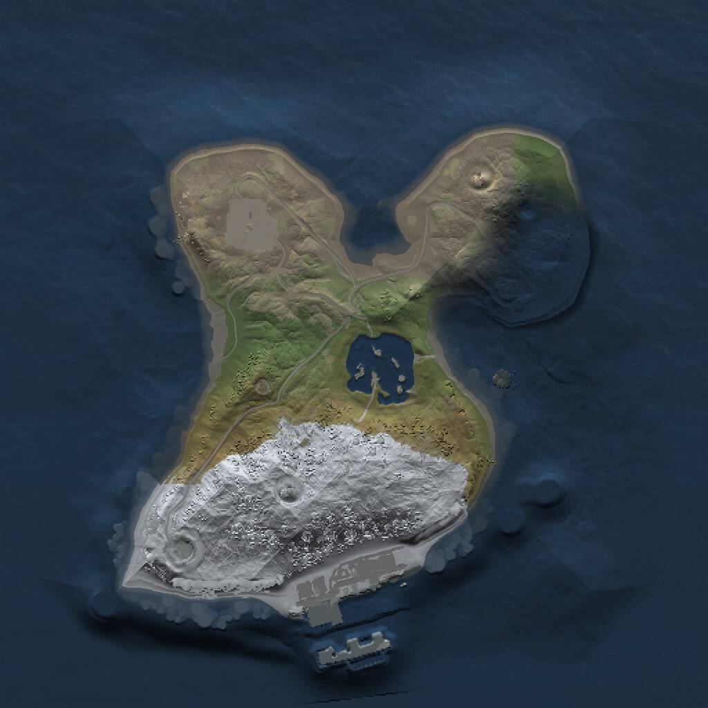 Rust Map: Procedural Map, Size: 1500, Seed: 13466497, 3 Monuments