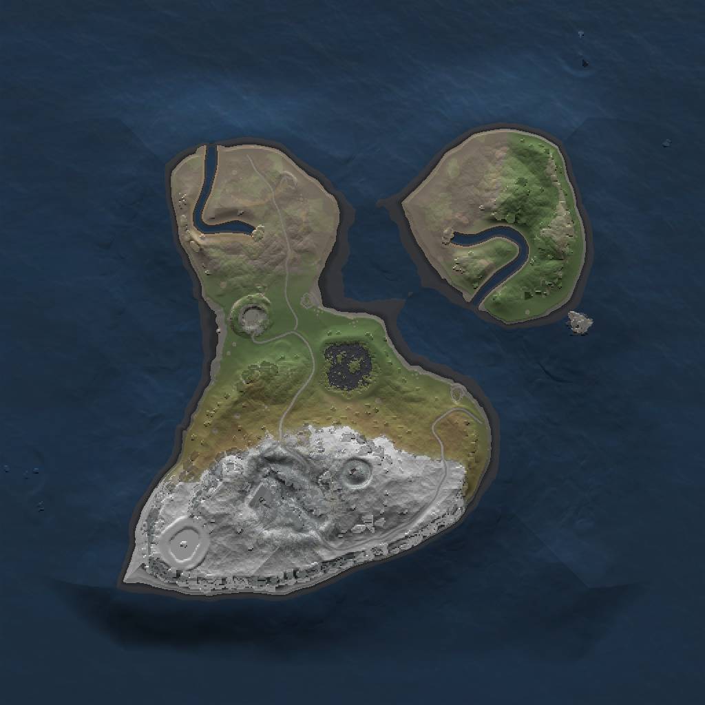 Rust Map: Procedural Map, Size: 1500, Seed: 13466497, 6 Monuments