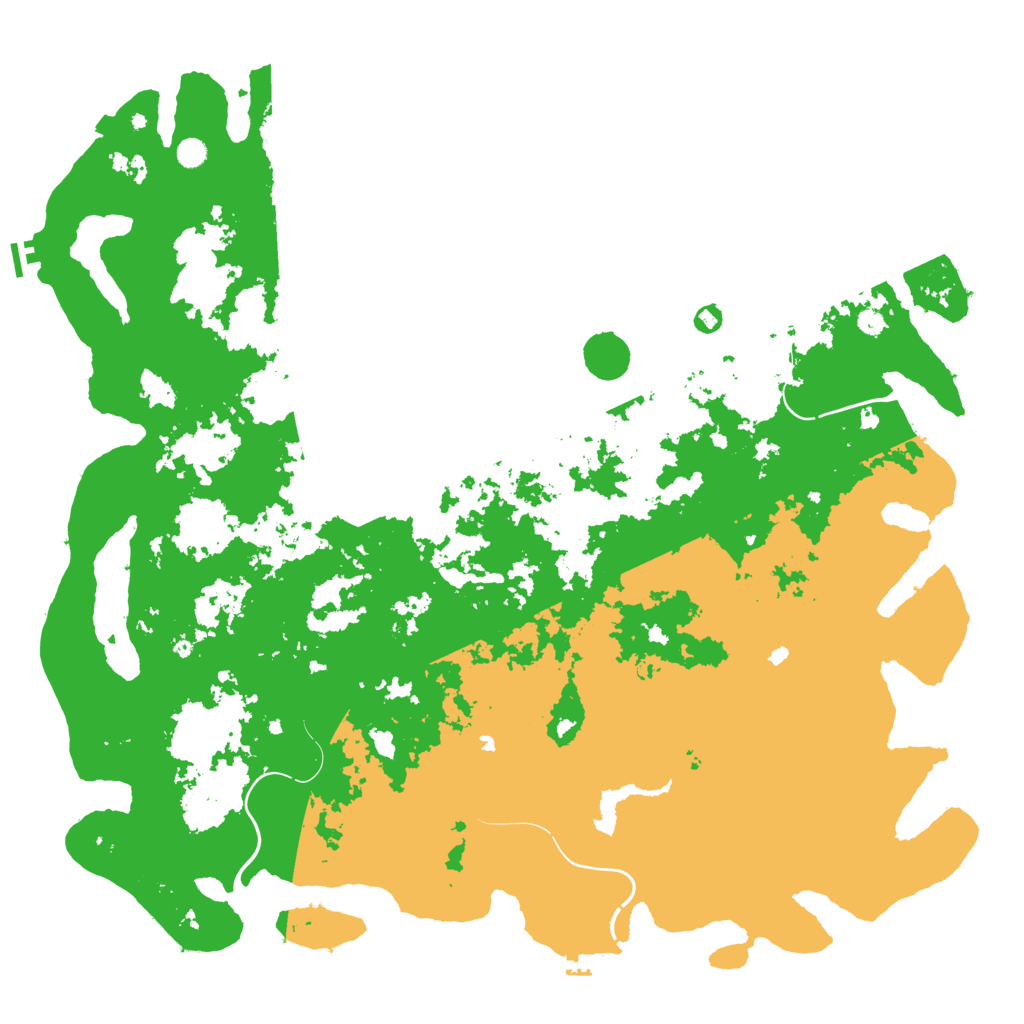 Biome Rust Map: Procedural Map, Size: 6000, Seed: 55054959