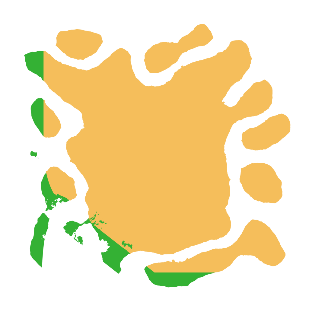 Biome Rust Map: Barren, Size: 3500, Seed: 550755251