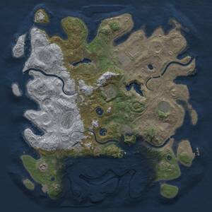 Thumbnail Rust Map: Procedural Map, Size: 4250, Seed: 11724, 16 Monuments