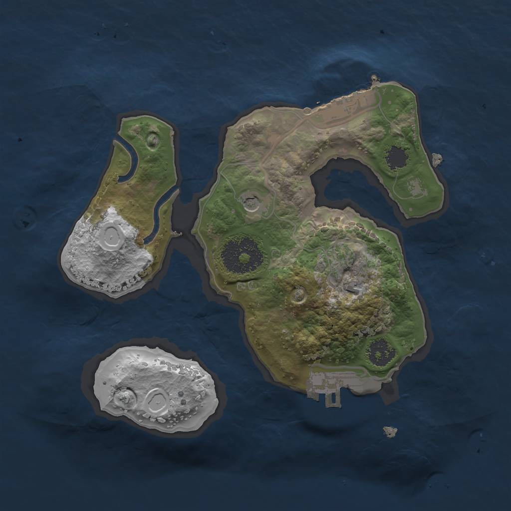 Rust Map: Procedural Map, Size: 2000, Seed: 6374324, 10 Monuments