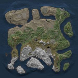 Thumbnail Rust Map: Procedural Map, Size: 3750, Seed: 413088810, 20 Monuments